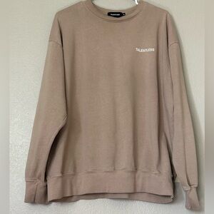 Talentless Women's Beige Lightweight Crewneck Streetwear Casual Sweatshirt Sz M